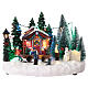Carillon vendita abeti di Natale led animato 30x20x20 cm s1