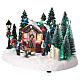Carillon vendita abeti di Natale led animato 30x20x20 cm s3