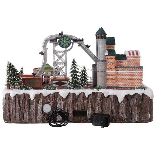 Weihnachts-Freizeitpark, animiert mit Licht und Musik – 60 × 45 × 40 cm 9