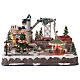 Parque de diversiones navideño animado luces y música 60x45x40 cm s1