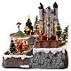 Parque de diversiones navideño animado luces y música 60x45x40 cm s7