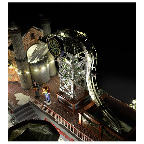 Parc d'attractions de Noël animé lumières et musique 60x45x40 cm 8