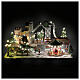 Parco divertimenti natalizio animato luci e musica 60x45x40 cm s2