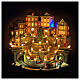 Town Hall with Christmas tree and animated train with lights and music, 45x40x40 cm s2