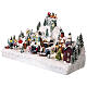 Città di campagna innevata animata luci e musica 45x12x25 cm s3