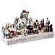 Animated snowy countryside town with lights and music, 45x12x25 cm s4