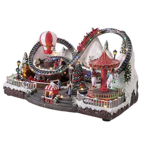 Animated Christmas Merry-Go-Rounds with Lights and Music, 55x35x30 cm 3