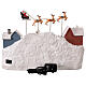 Christmas village with animated flying reindeers and Santa Claus, lights and music, 17x9x12 in s5