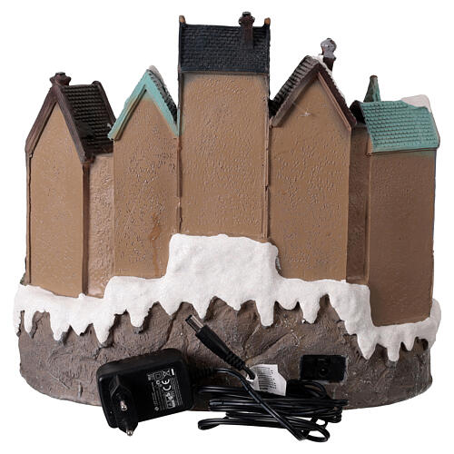 Town Hall Christmas Tree Center Movement Lights and Music 30x20x25 cm 5