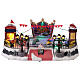 Christmas Village Bumper Cars Ice Skating Animated Lights and Music, 40x25x20 cm s1