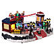 Christmas Village Bumper Cars Ice Skating Animated Lights and Music, 40x25x20 cm s3