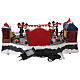 Christmas Village Bumper Cars Ice Skating Animated Lights and Music, 40x25x20 cm s5