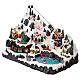 Mountain village with animated cableway, lights and music, 23x14x16 in s3