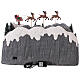 Mountain Christmas village with stream and animated skaters lights and music 60x35x40 cm s7