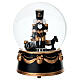Palla di neve schiaccianoci finitura nera e bronzo con musica 12x15 cm s1