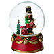 Nutcracker Snow globe with red finish, 12x15 cm s4