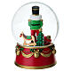 Nutcracker Snow globe with red finish, 12x15 cm s5