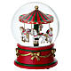Carousel snow globe with horses and garlands, 5x6 in s3