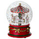 Globo de neve carrossel com cavalinhos e grinaldas 12x15 cm s2