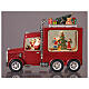 Bola de nieve camión con Santa Claus al volante 30x10x20 cm s2