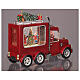 Bola de nieve camión con Santa Claus al volante 30x10x20 cm s5
