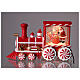 Locomotiva con neve caramelle musica e luci 30x10x15 cm s2