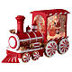 Locomotiva con neve caramelle musica e luci 30x10x15 cm s3