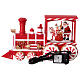 Locomotiva con neve caramelle musica e luci 30x10x15 cm s7