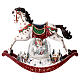 Palla di neve cavallo a dondolo e villaggio musica e neve 30x12x30 cm s1