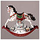 Palla di neve cavallo a dondolo e villaggio musica e neve 30x12x30 cm s2