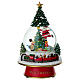 Palla di neve Babbo Natale addobbo albero 15x25 cm s1