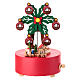 Wooden music box: ferris wheel with holly, 8 in s1