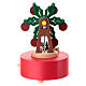 Wooden music box: ferris wheel with holly, 8 in s6