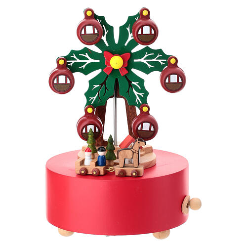 Carillon in legno ruota panoramica agrifoglio  20 cm 1