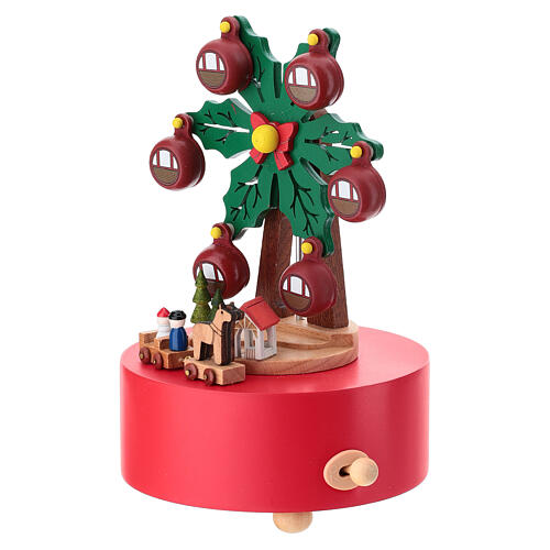 Carillon in legno ruota panoramica agrifoglio  20 cm 2