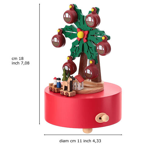 Carillon in legno ruota panoramica agrifoglio  20 cm 3