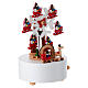 Carillon in legno ruota panoramica pupazzi di neve 20 cm s3