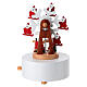 Carillon in legno ruota panoramica pupazzi di neve 20 cm s5