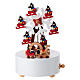 Carillon in legno ruota panoramica pupazzi di neve 20 cm s1