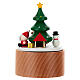 Carillón navideño madera con árbol y personajes 10 cm s5