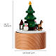 Boîte à musique de Noël en bois avec sapin et personnages 10 cm s3