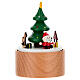 Carillon natalizio legno con albero e personaggi 10 cm s1