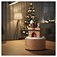 Boîte à musique Père Noël sur la cheminée 12 cm s2