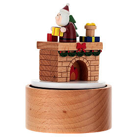 Carillon Babbo Natale sul camino 12 cm