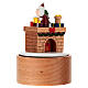 Carillon Babbo Natale sul camino 12 cm s1