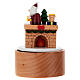 Carillon Babbo Natale sul camino 12 cm s2
