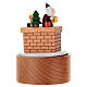 Carillon Babbo Natale sul camino 12 cm s4