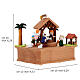 Wooden Nativity music box with movable figures, 6x6x4 in s3