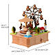 Wooden amusement park music box with carousel and ferris wheel, 4x6x6 in s3
