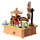 Carillon lunapark in legno cavallucci e giostra in movimento 10x15x15 cm s2